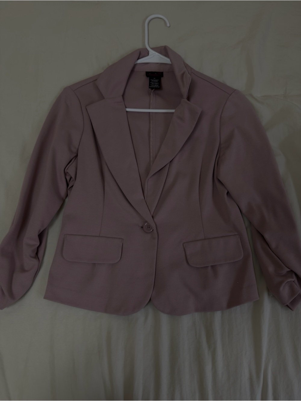 Women's Blush Pink Single-Button Blazer